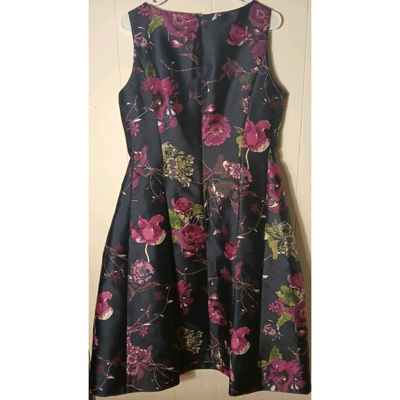 Tahari Arthur S Levine Dress  Size 12 Sleeveless Floral Cocktail Feminine - Picture 2 of 5